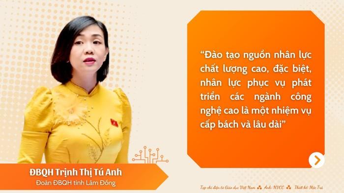 [giaoduc] ĐBQH kiến nghị giải pháp thu hút, phát triển nhân lực các ngành công nghệ cao