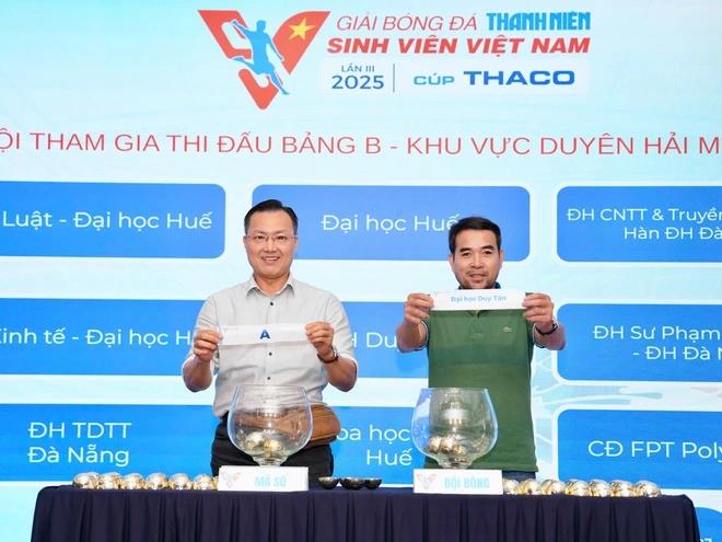 [thanhnien] Kết quả bốc thăm chia bảng giải TNSV THACO Cup 2025: Hấp dẫn ngay từ vòng loại