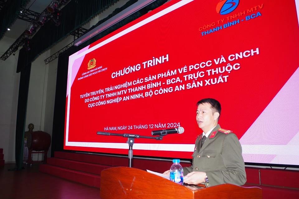 [doanhnghiepthuonghieu] Hà Nam: Tổ chức chương trình tuyên truyền, trải nghiệm các sản phẩm về phòng cháy, chữa cháy và cứu nạn, cứu hộ