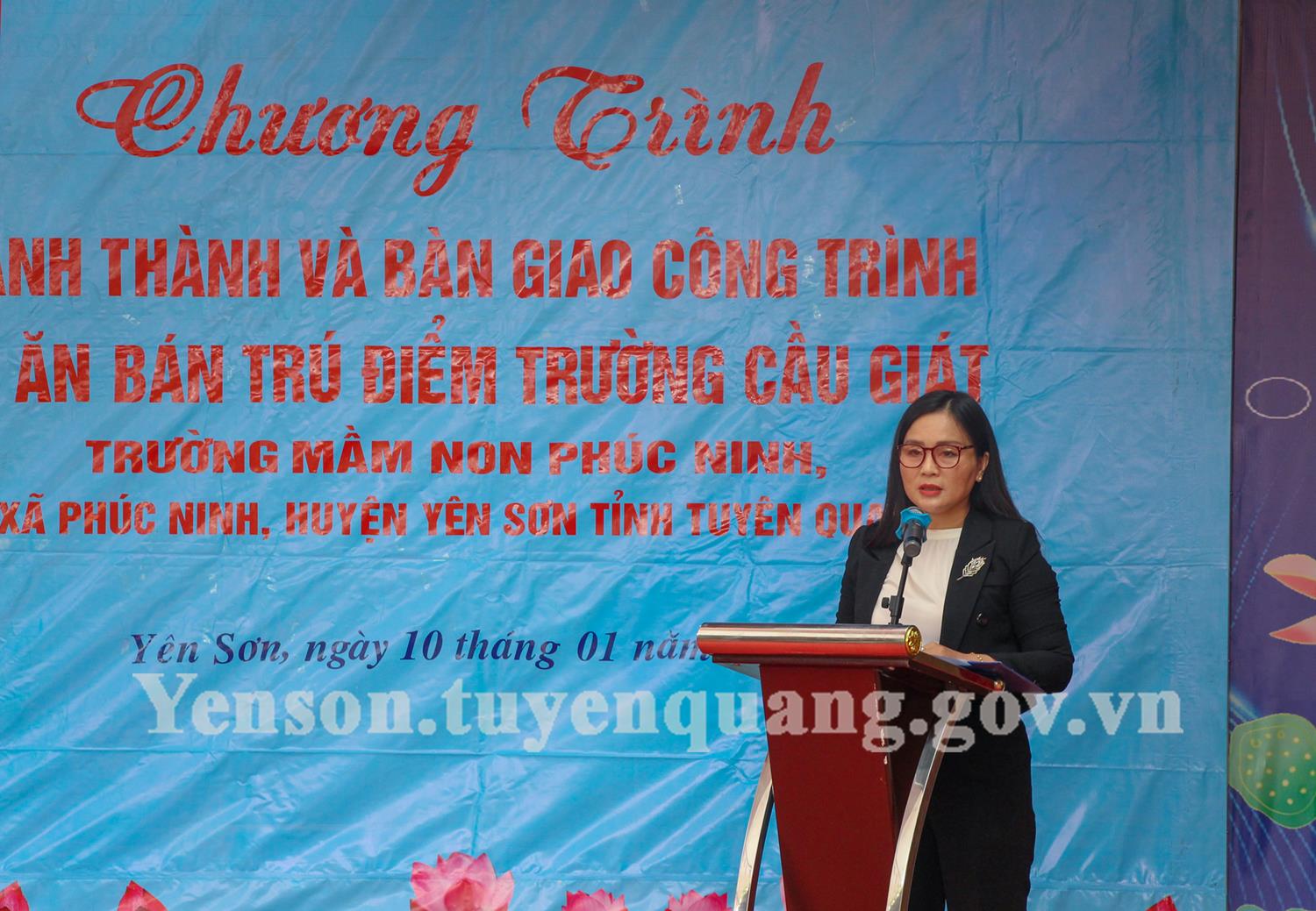 [tuyenquang] Khánh thành và bàn giao công trình “Bếp ăn bán trú” điểm trường Cầu Giát, trường Mầm non Phúc Ninh