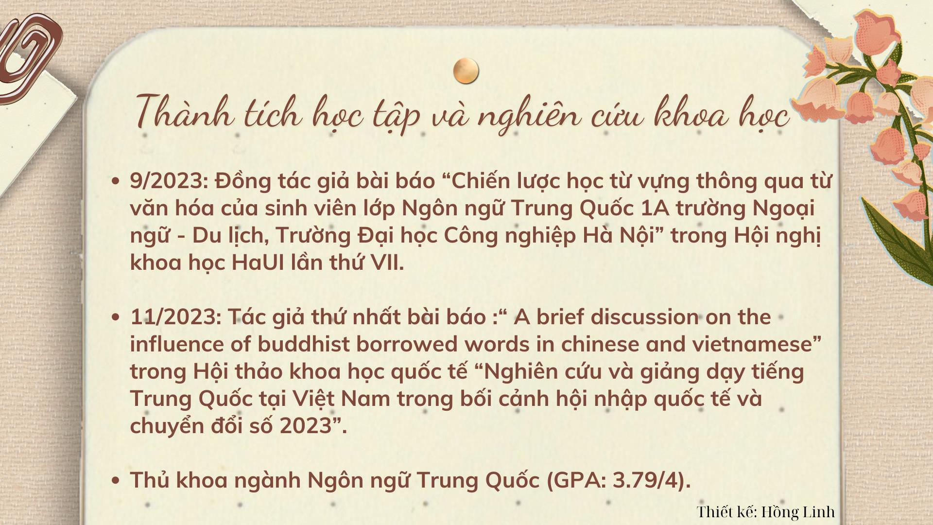 [giaoduc] Nữ thủ khoa ngành Ngôn ngữ Trung Quốc và ước mơ trở thành giảng viên