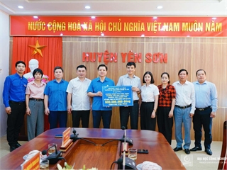 Công đoàn Trường Đại học Công nghiệp Hà Nội ủng hộ 600 triệu đồng góp phần khắc phục ảnh hưởng cơn bão số 3 tại huyện Yên Sơn, tỉnh Tuyên Quang