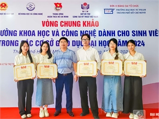 Đề tài của sinh viên Khoa Công nghệ Hóa đạt giải Nhì – Giải thưởng khoa học và công nghệ dành cho sinh viên năm 2024