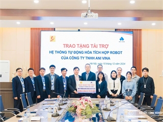 Ani Vina Company Donates a Robot-Integrated Automation System to the Faculty of Electrical Engineering at Hanoi University of Industry