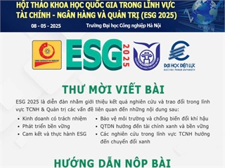 Thư mời viết bài tham dự Hội thảo Khoa học quốc gia về Quản trị và Tài chính “Kinh doanh có trách nhiệm hướng đến mục tiêu phát triển bền vững khu vực doanh nghiệp và các định chế tài chính”