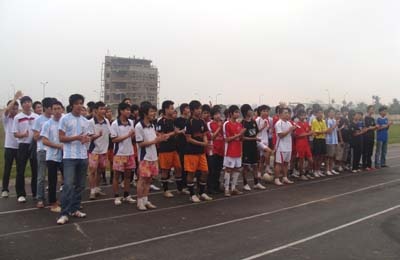 Khai mạc Giải bóng đá sinh viên HaUI-Aptech năm 2009