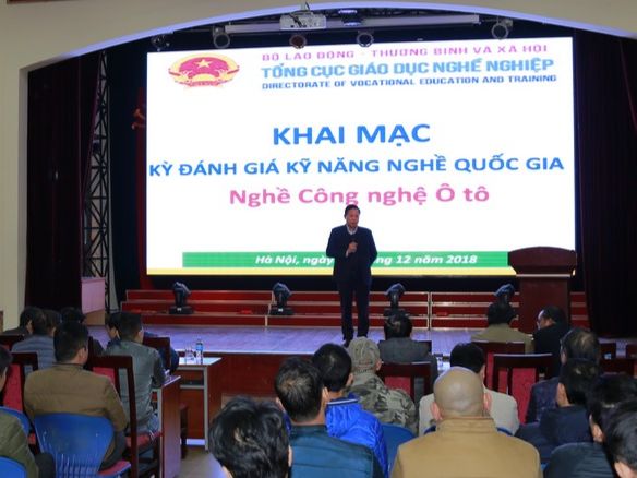 Khai mạc Kỳ đánh giá kỹ năng nghề Quốc gia năm 2018, nghề Công nghệ Ô tô tại Trường Đại học Công nghiệp Hà Nội