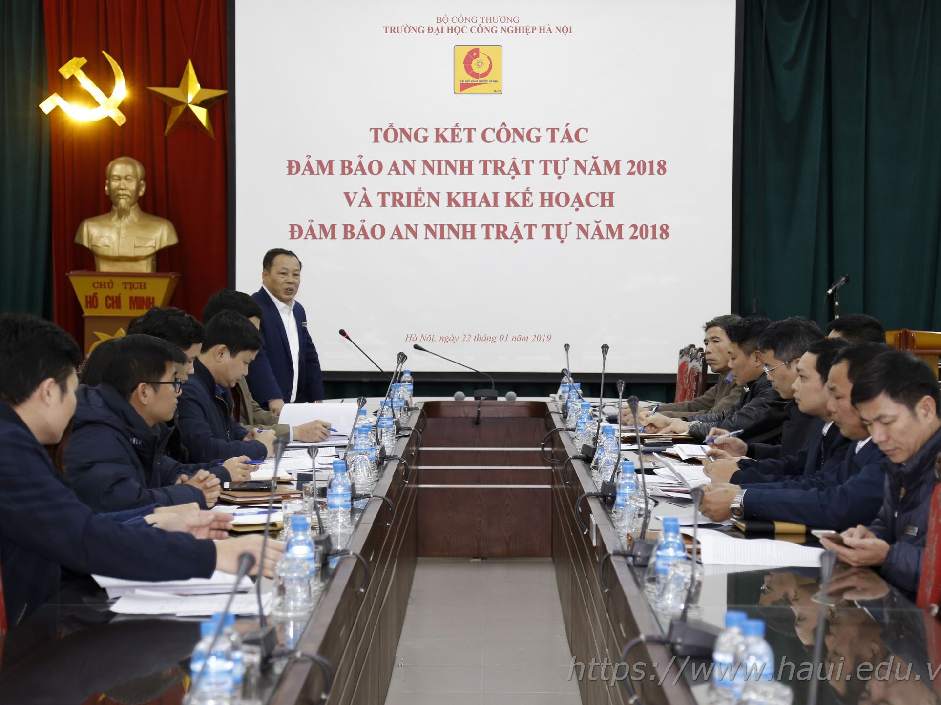 Hội nghị Tổng kết công tác đảm bảo an ninh trật tự năm 2018 và triển khai kế hoạch đảm bảo an ninh trật tự năm 2019