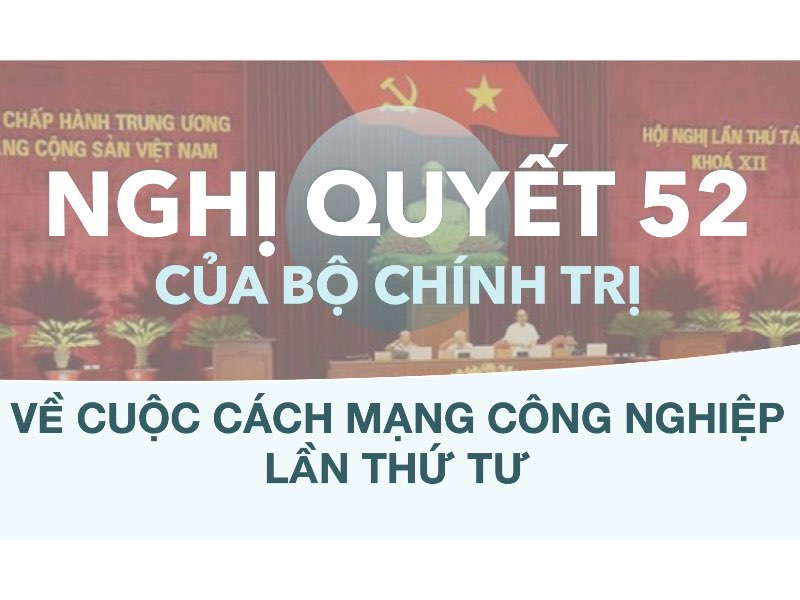 Nghị quyết số 52-NQ/TW của Bộ Chính trị về một số chủ trương, chính sách chủ động tham gia cuộc Cách mạng công nghiệp lần thứ tư