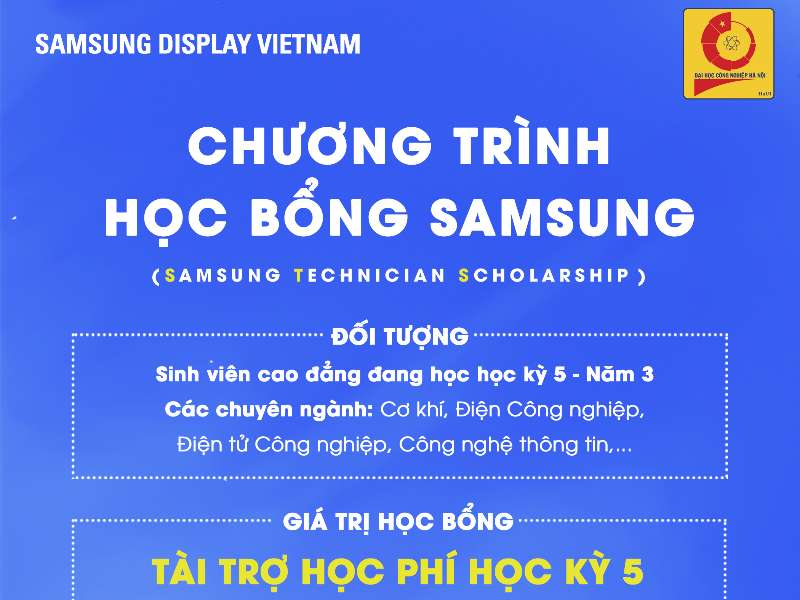 Hội thảo cơ hội việc làm và học bổng của Công ty TNHH Samsung Display Việt Nam