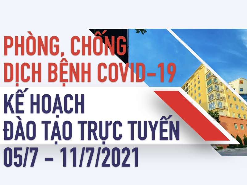 Thông báo về phòng, chống dịch bệnh COVID-19 và Kế hoạch đào tạo trực tuyến từ ngày 05/7/2021 đến ngày 11/7/2021