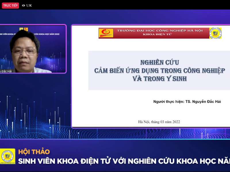 Hội thảo khoa học "Sinh viên khoa Điện tử với Nghiên cứu khoa học năm 2022"