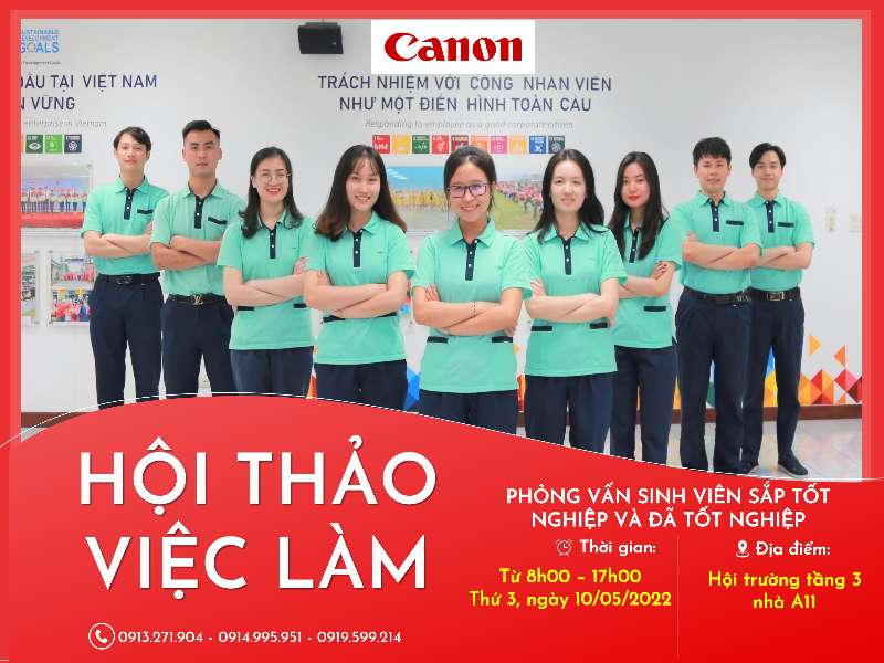 Hội thảo việc làm và tuyển dụng trực tiếp của Công ty TNHH Canon Việt Nam