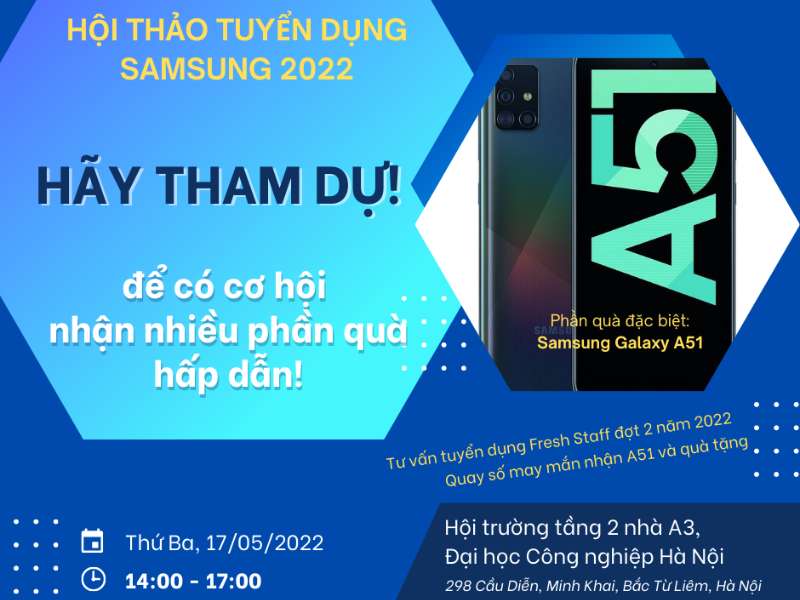 Hội thảo việc làm, hướng nghiệp của Công ty TNHH Samsung Electronics Việt Nam