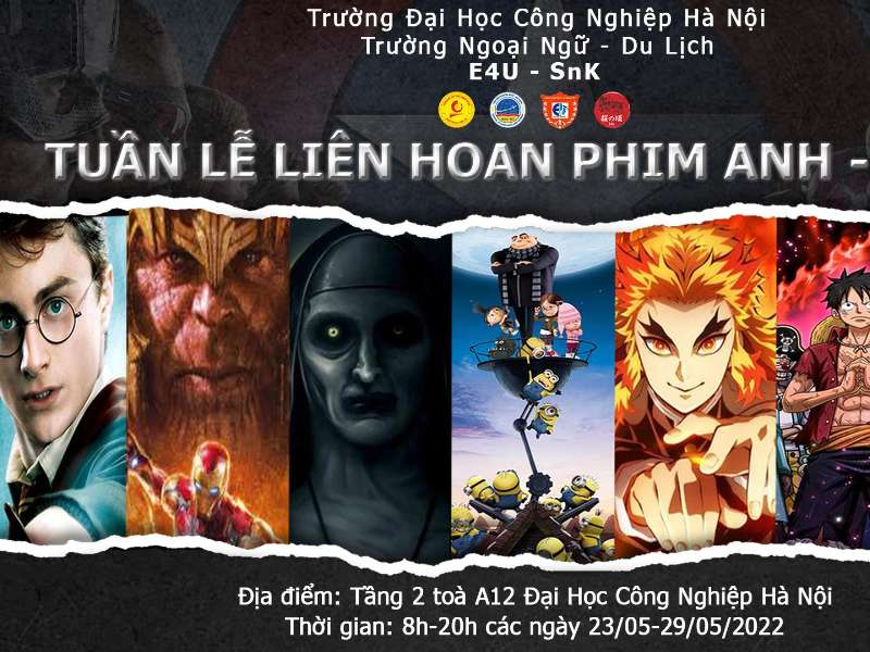 "Rạp chiếu phim mini" - Tuần lễ liên hoan phim Anh - Nhật tại trường Ngoại ngữ - Du lịch