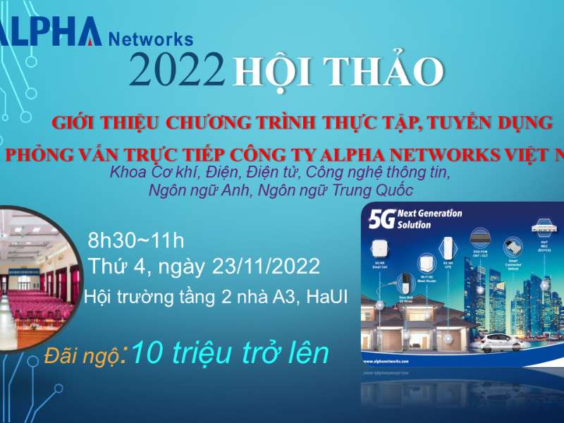 Hội thảo thực tập, tuyển dụng của Công ty Alpha Networks Việt Nam