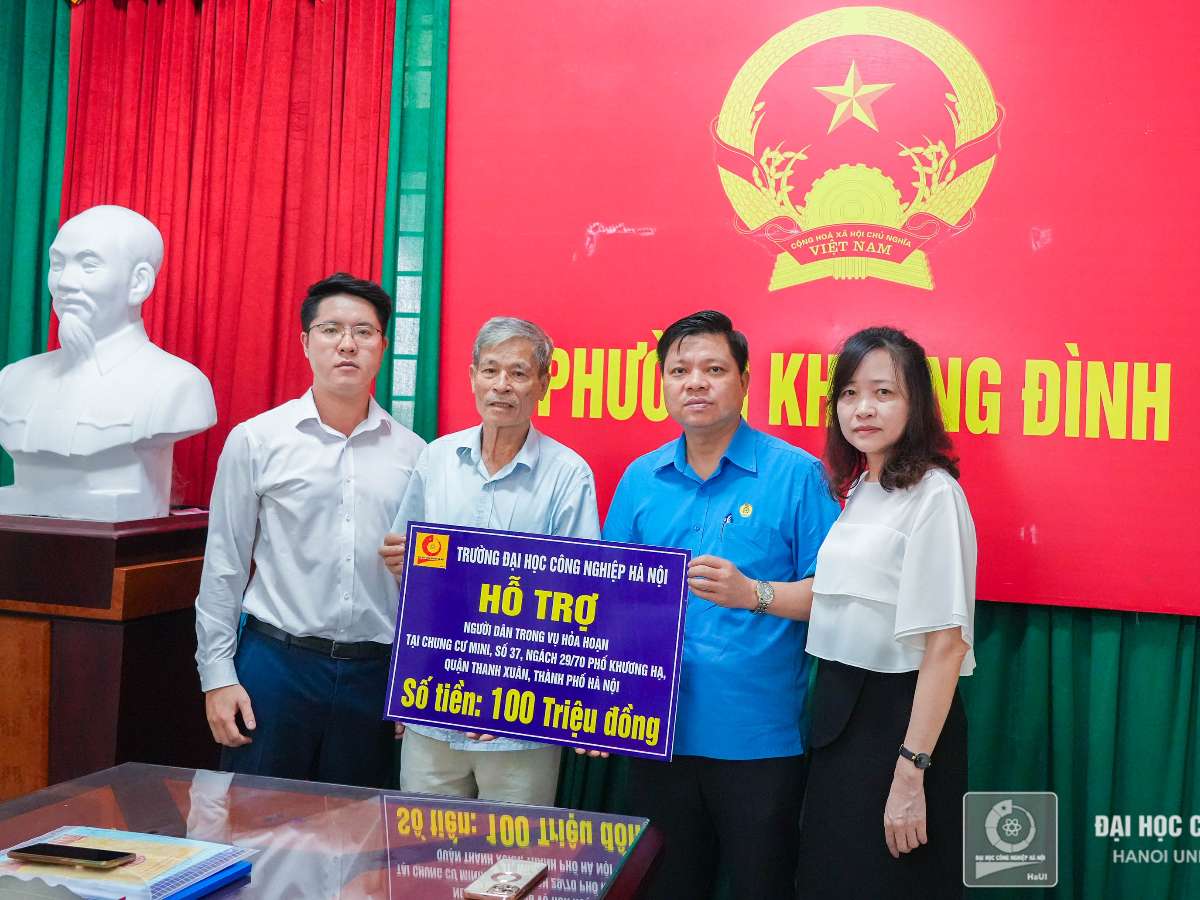 Đại học Công nghiệp Hà Nội chung tay ủng hộ nạn nhân vụ cháy chung cư mini tại Hà Nội