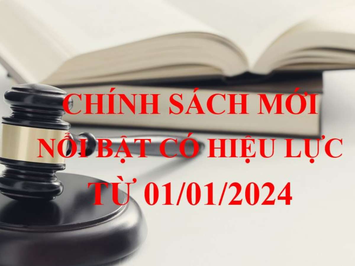 3 Luật có hiệu lực từ 01/01/2024