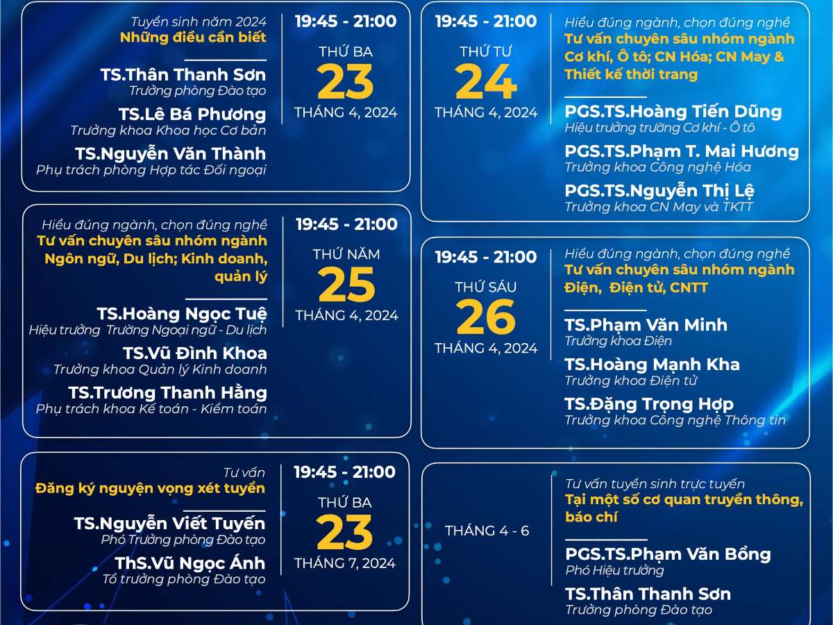 Kế hoạch Tư vấn tuyển sinh trực tuyến năm 2024