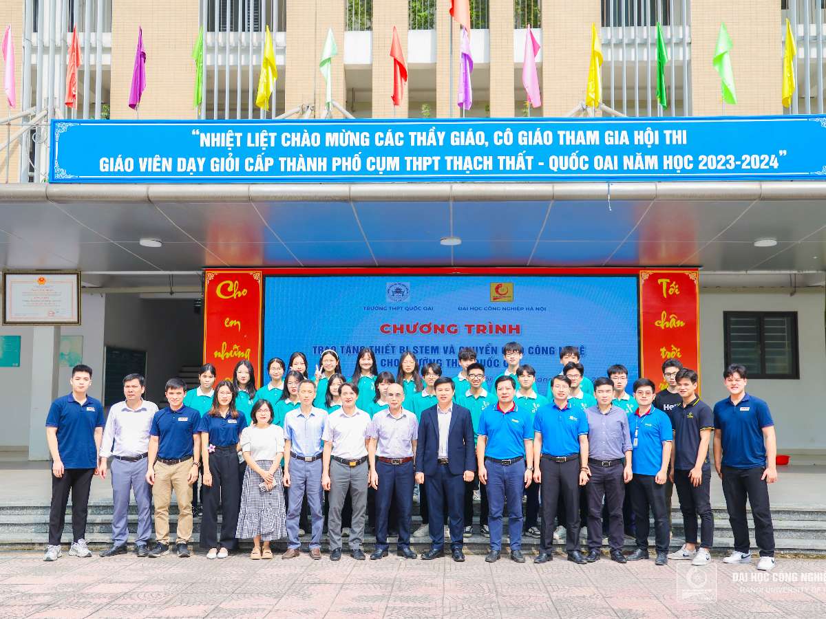 Trường Cơ khí – Ô tô, Đại học Công nghiệp Hà Nội mở rộng hoạt động kết nối giáo dục STEM với học sinh THPT Quốc Oai, Hà Nội